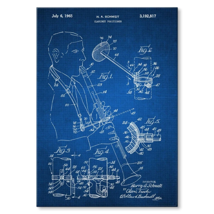 Poster metal Clarinet Musician Tech gift