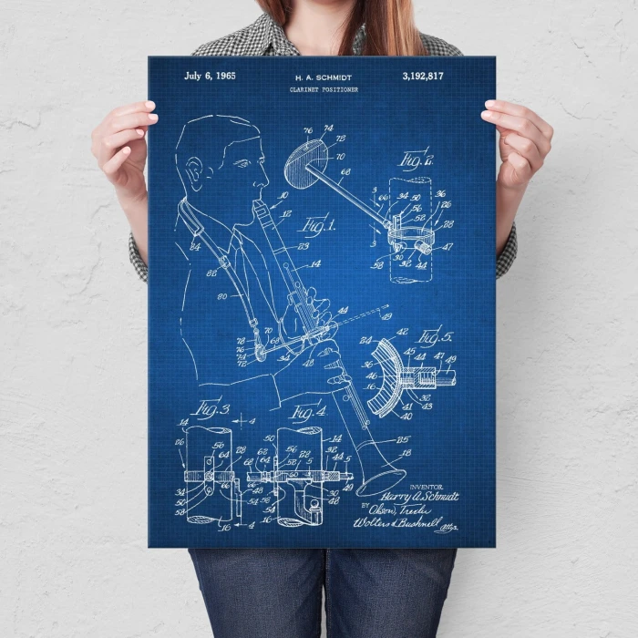 Poster metal Clarinet Musician Tech gift
