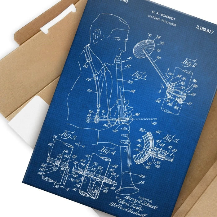 Poster metal Clarinet Musician Tech gift