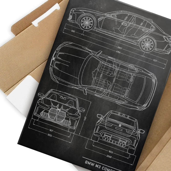 Poster metal BMW M3 Competition Slate gift