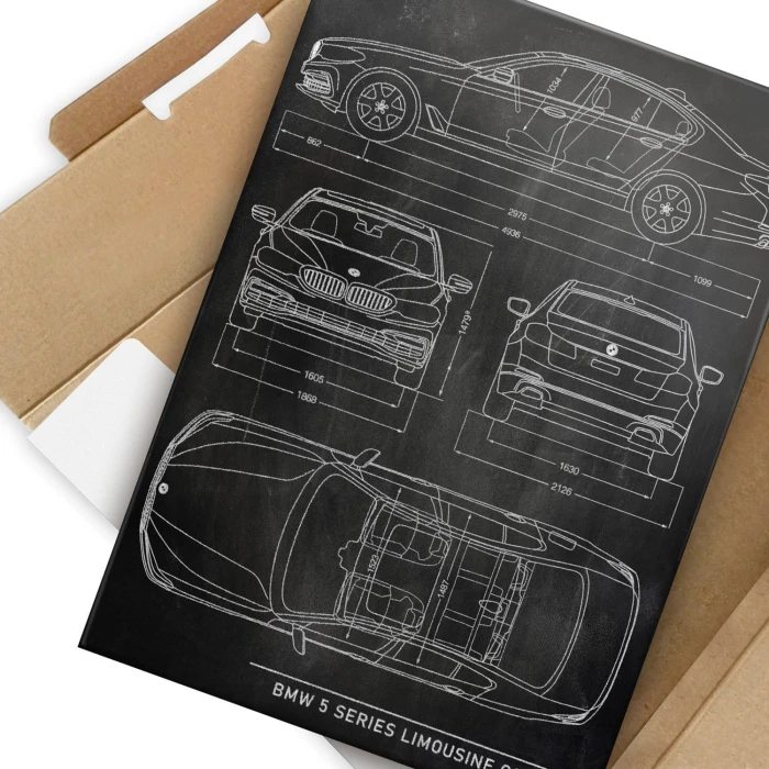 Poster metal BMW 5 Limousine Slate gift
