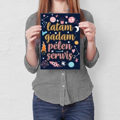 Plakat metalowy Latam gadam pełen serwis Prezent