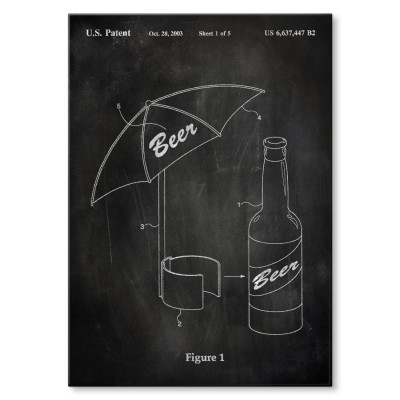Plakat metalowy Beer Umbrella Slate Prezent