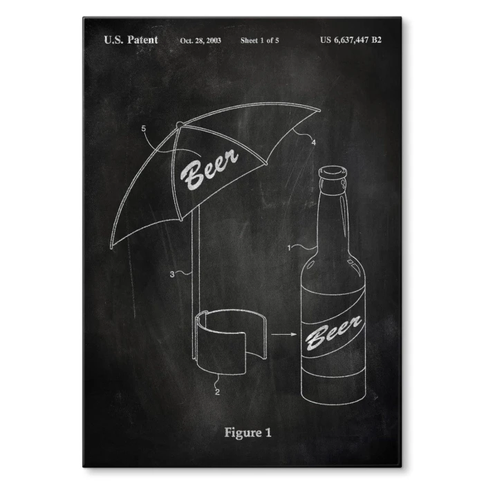 Poster metal Beer Umbrella Slate gift