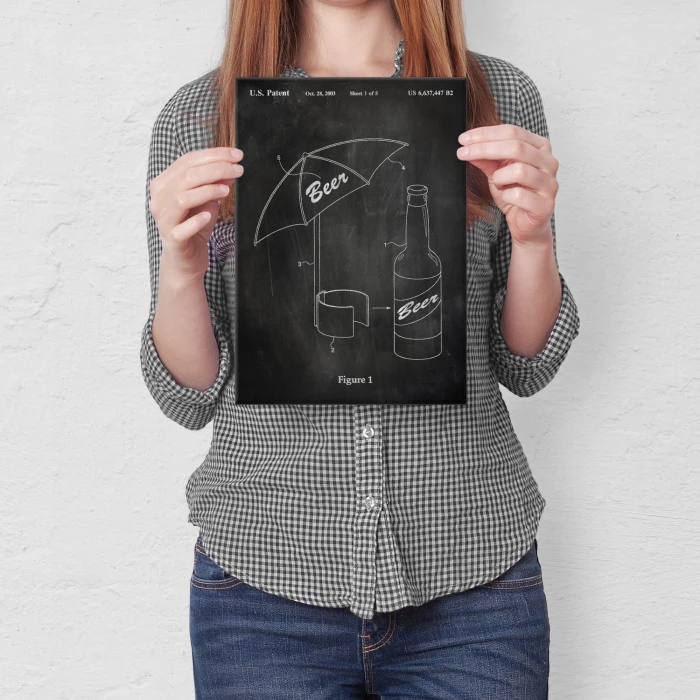 Poster metal Beer Umbrella Slate gift