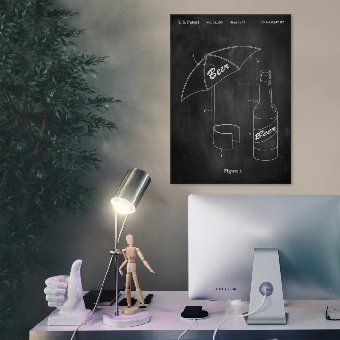 Poster metal Beer Umbrella Slate gift