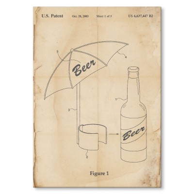 Plakat metalowy Beer Umbrella Retro Prezent