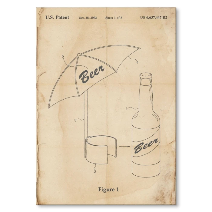 Poster metal Beer Umbrella Retro gift