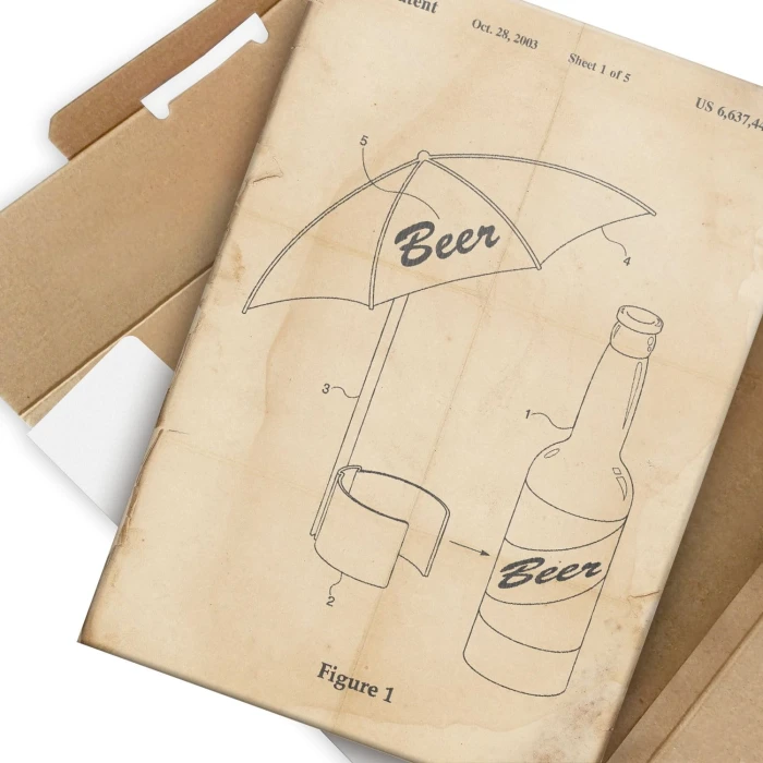Poster metal Beer Umbrella Retro gift