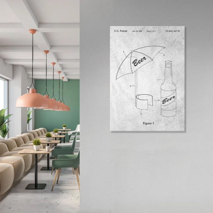 Poster metal Beer Umbrella Stone gift