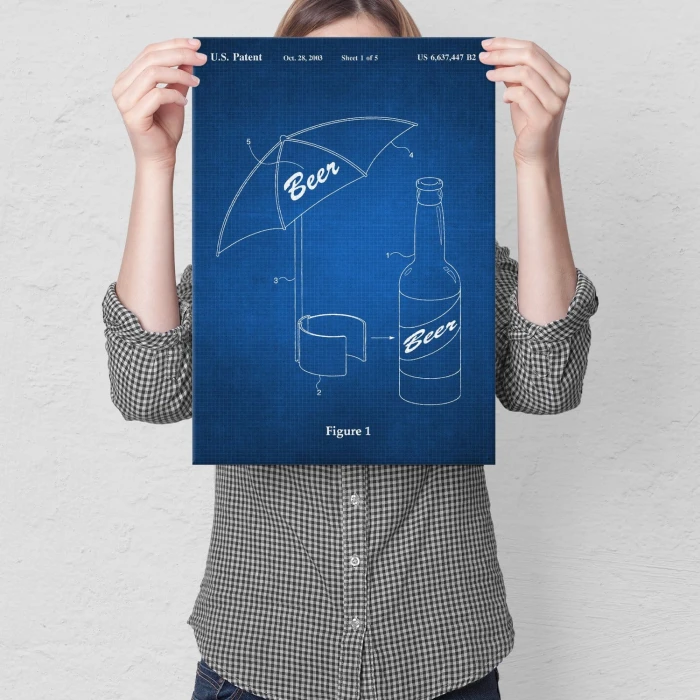 Poster metal Beer Umbrella Tech gift