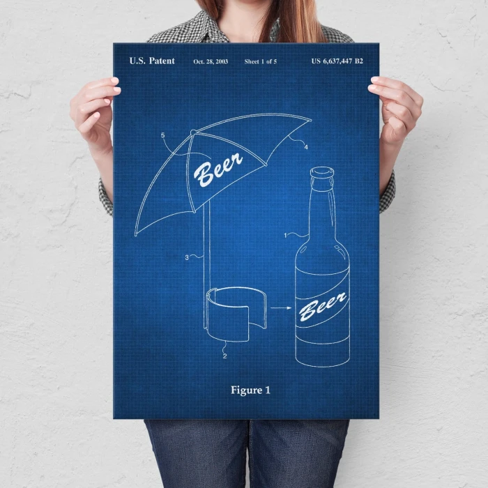Poster metal Beer Umbrella Tech gift