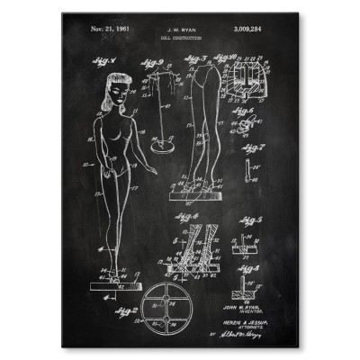 Plakat metalowy Barbie Doll Slate Prezent