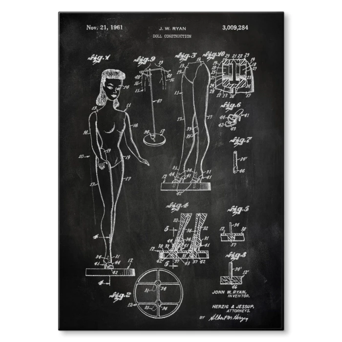 Plakat metalowy Barbie Doll Slate Prezent