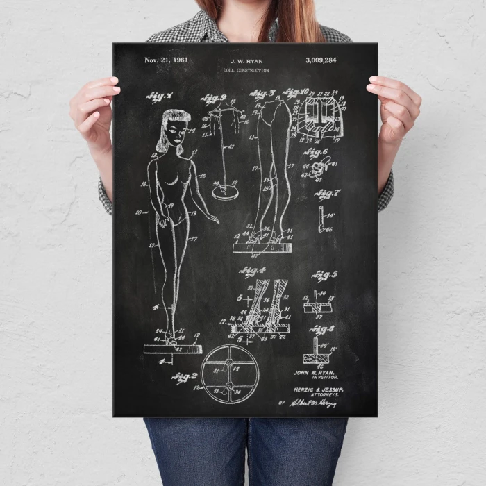 Plakat metalowy Barbie Doll Slate Prezent