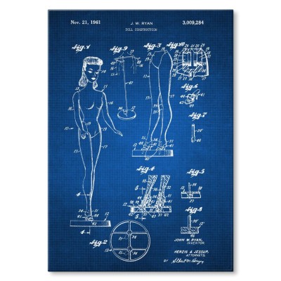 Plakat metalowy Barbie Doll Tech Prezent