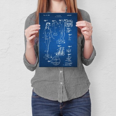 Plakat metalowy Barbie Doll Tech Prezent