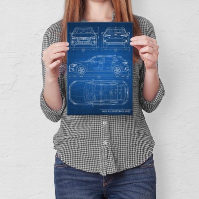 Poster metal Audi A3 Sportback Tech gift