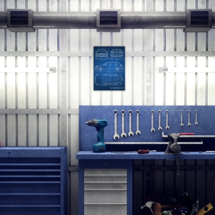 Plakat metalowy Audi A3 Sportback Tech Prezent