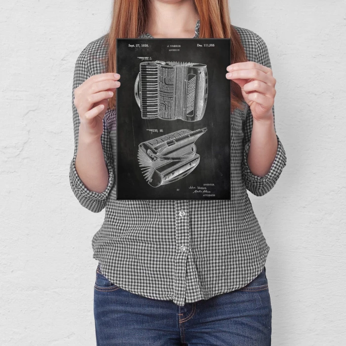 Poster metal Accordion Instrument Slate gift
