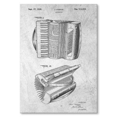 Poster metal Accordion Instrument Stone gift