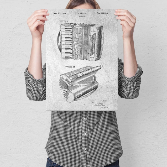 Poster metal Accordion Instrument Stone gift