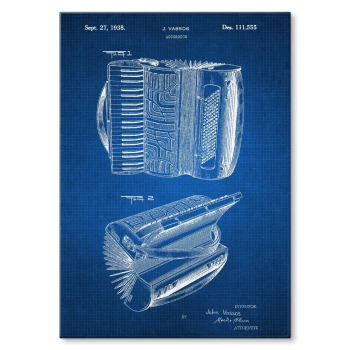 Poster metal Accordion Instrument Tech gift