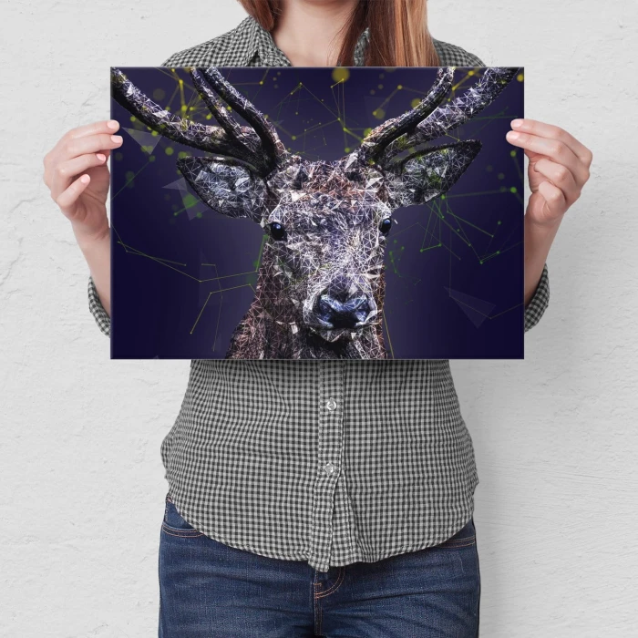 Plakat metalowy deer graph Prezent