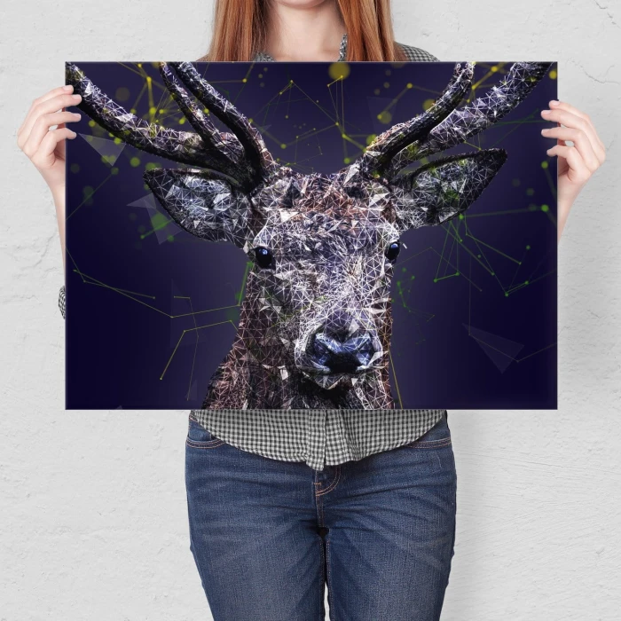 Poster metal deer graph gift