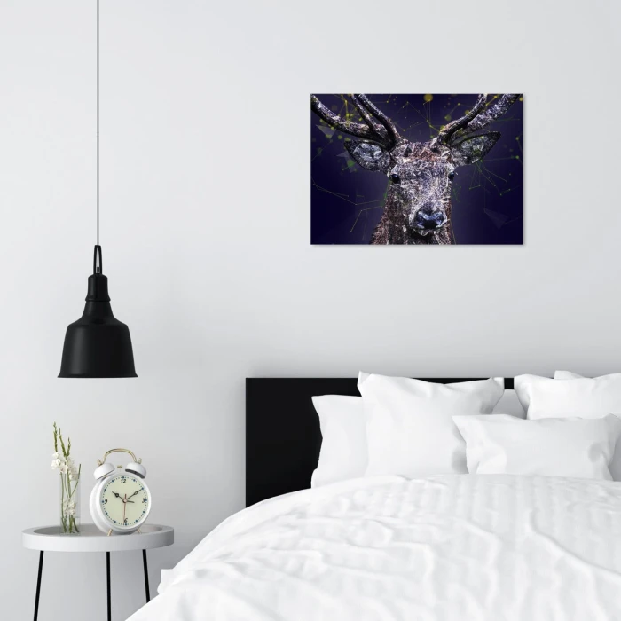 Plakat metalowy deer graph Prezent