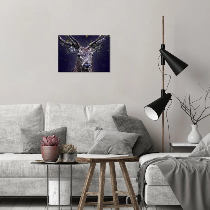 Plakat metalowy deer graph Prezent