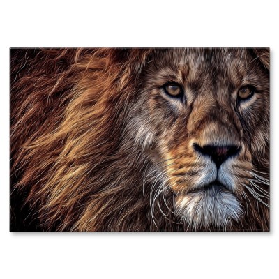 Plakat metalowy big lion Prezent