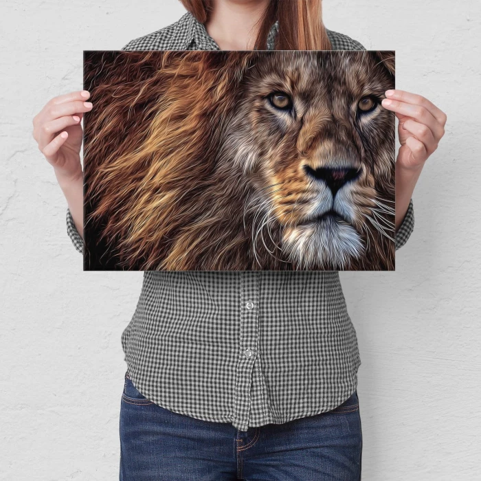 Poster metal big lion gift