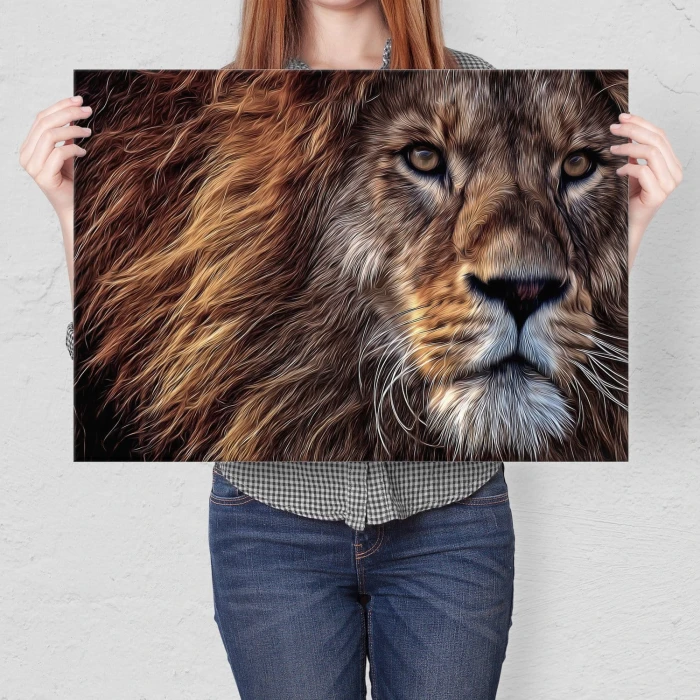 Poster metal big lion gift