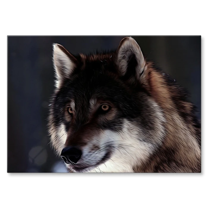Plakat metalowy Wolf natural Prezent