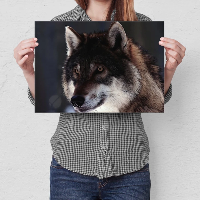Plakat metalowy Wolf natural Prezent