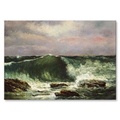 Plakat metalowy Waves Gustave Courbet Prezent