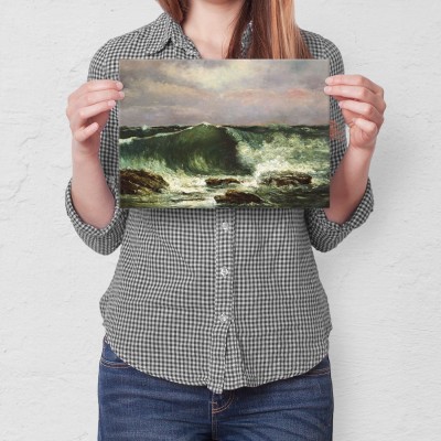 Plakat metalowy Waves Gustave Courbet Prezent