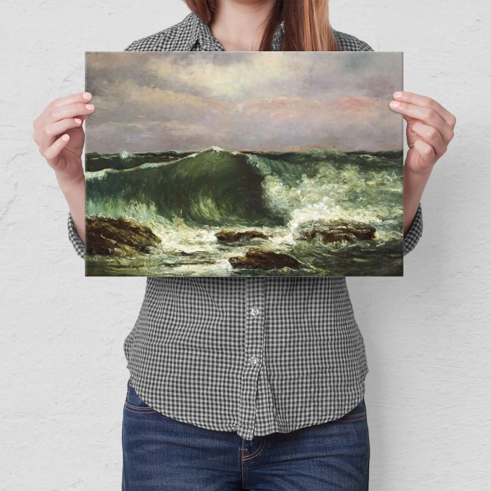 Poster metal Waves Gustave Courbet gift