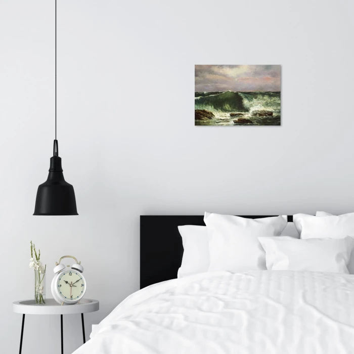 Poster metal Waves Gustave Courbet gift