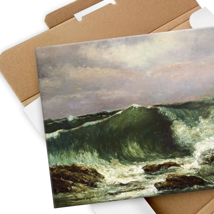 Poster metal Waves Gustave Courbet gift