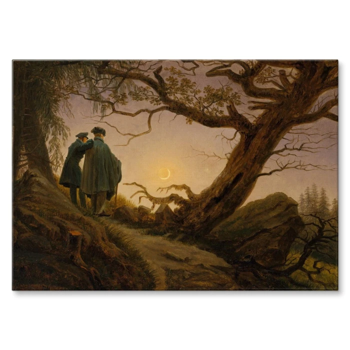 Poster metal Moon Caspar Friedrich gift