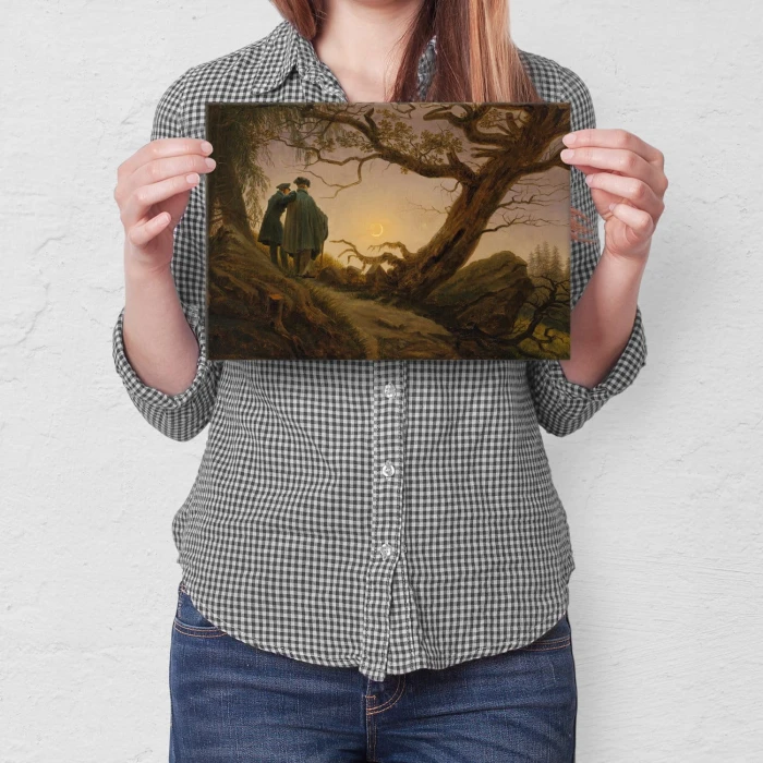 Plakat metalowy Moon Caspar Friedrich Prezent