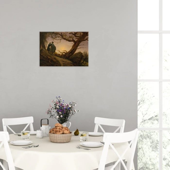 Plakat metalowy Moon Caspar Friedrich Prezent