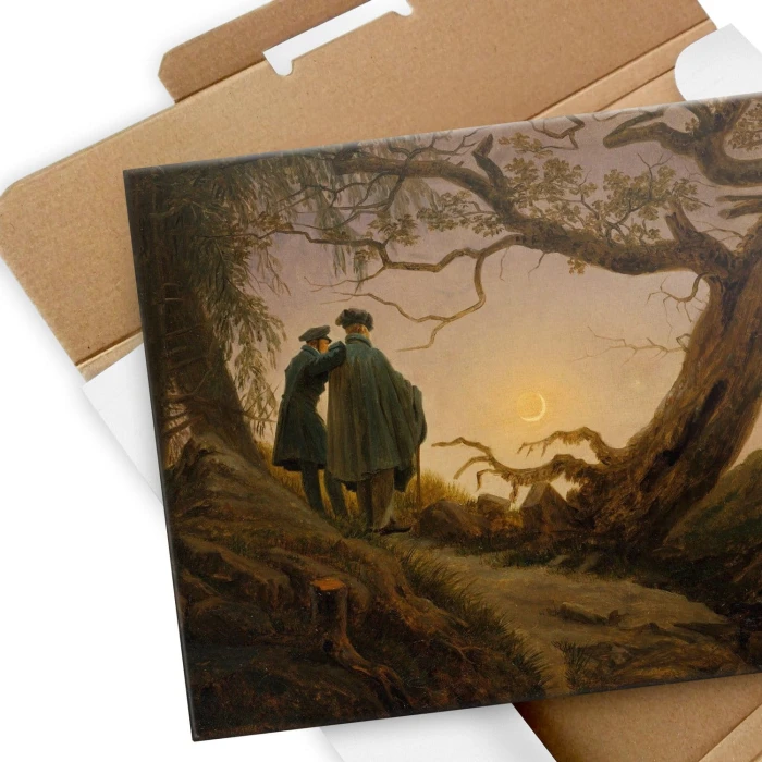 Plakat metalowy Moon Caspar Friedrich Prezent