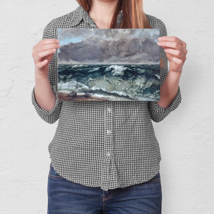 Plakat metalowy The Wave Gustave Courbet Prezent