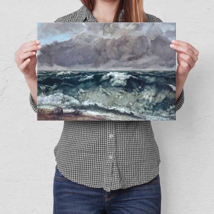 Plakat metalowy The Wave Gustave Courbet Prezent