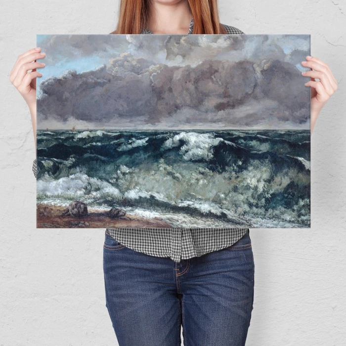 Plakat metalowy The Wave Gustave Courbet Prezent