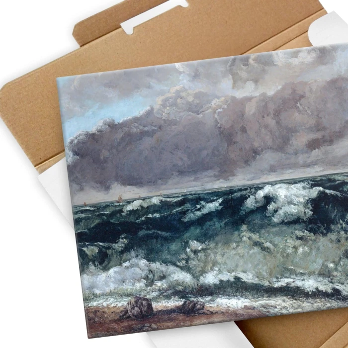 Plakat metalowy The Wave Gustave Courbet Prezent