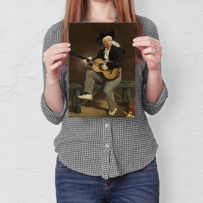 Plakat metalowy Spanish singer Manet Prezent